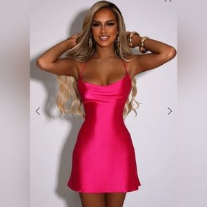NWT baby boo avianna hot pink mini dress